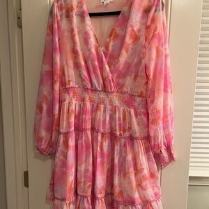 Pink and Orange Dress